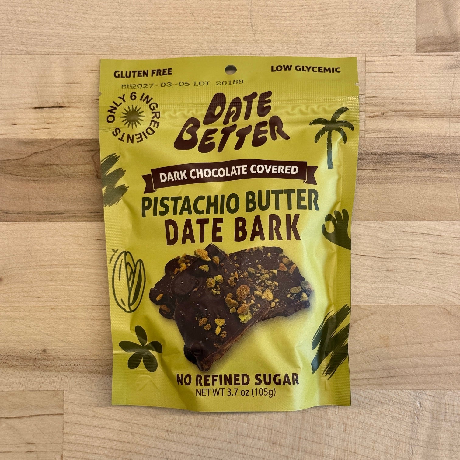 Dark Chocolate Pistachio Butter Date Bark - Preserved Oakland